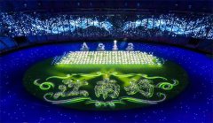 中润光电6000平方透明网慕屏助力亚运闭幕式